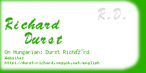 richard durst business card